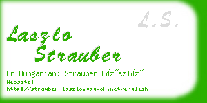 laszlo strauber business card